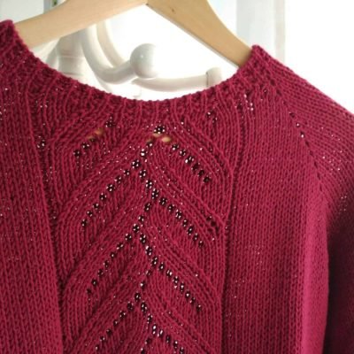 Suéter ranglan top down patrón e instrucciones