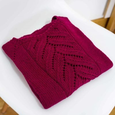 Suéter ranglan top down patrón e instrucciones