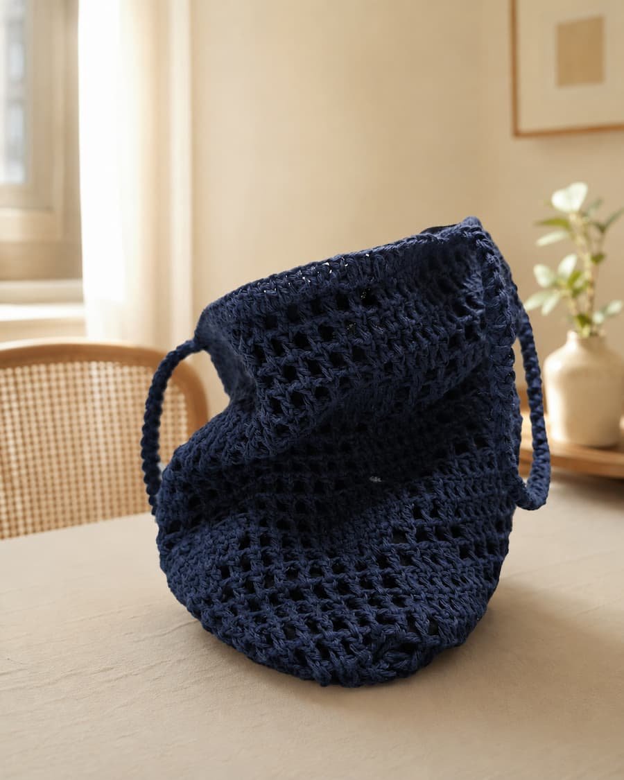 Bolso Filet: patrón de ganchillo paso a paso - Imagen 4