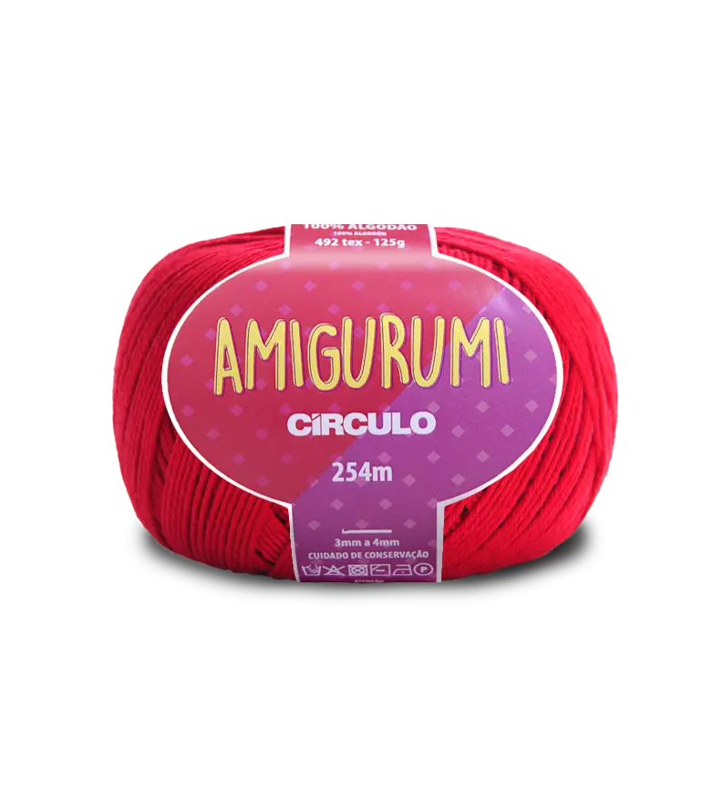 Ovillo de hilo Amigurumi de Círculo, algodón mercerizado de 125 g y 254 m