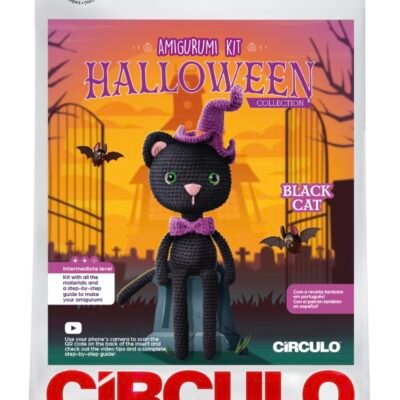 Kit amigurumi de Círculo: Black Cat de Halloween