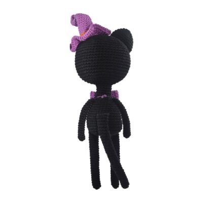 Kit amigurumi de Círculo: Black Cat de Halloween, vista trasera