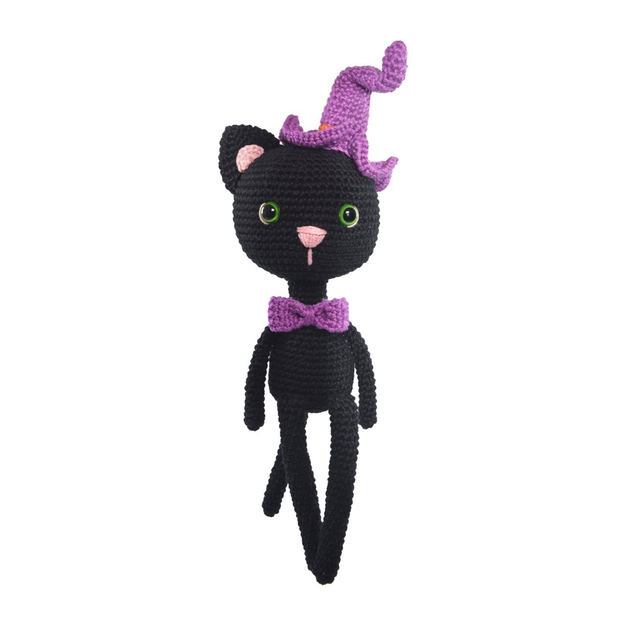 Kit amigurumi de Círculo: Black Cat de Halloween, personaje terminado