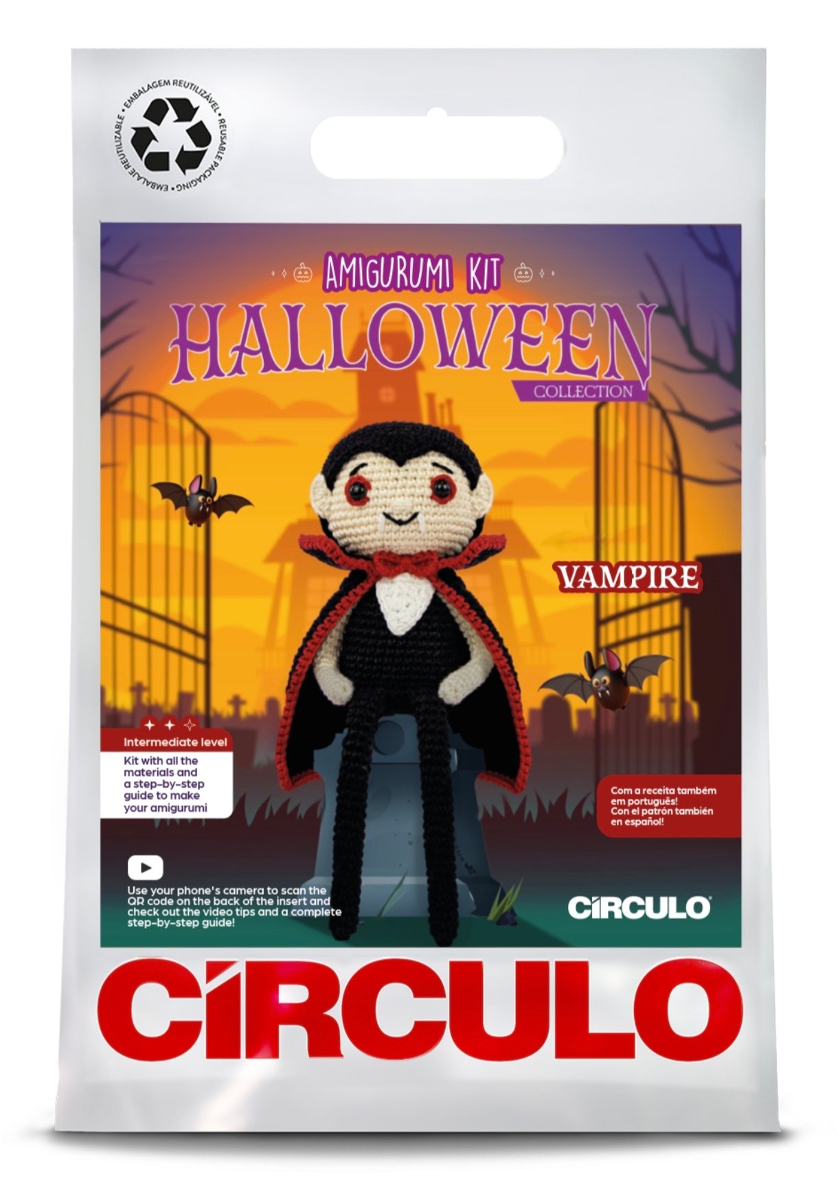 Kit amigurumi de Círculo: Vampire de Halloween