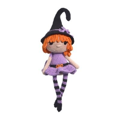 Kit amigurumi de Círculo: Witch de Halloween, personaje terminado