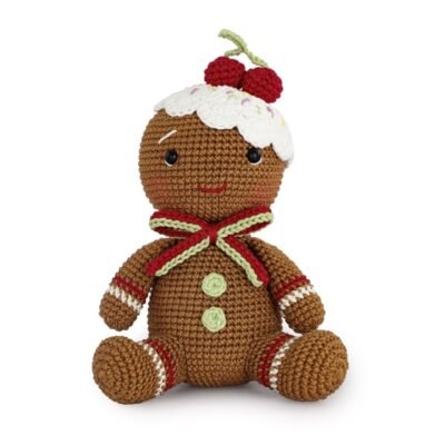 Kit amigurumi de Círculo: Crumbie Olie de Navidad, personaje terminado