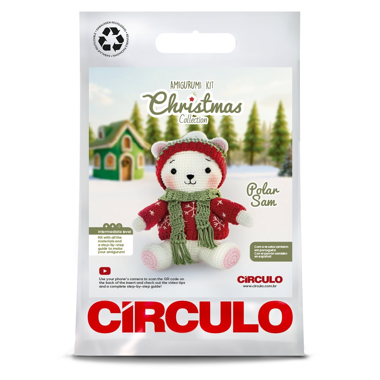 Kit amigurumi de Círculo: Polar Sam de Navidad